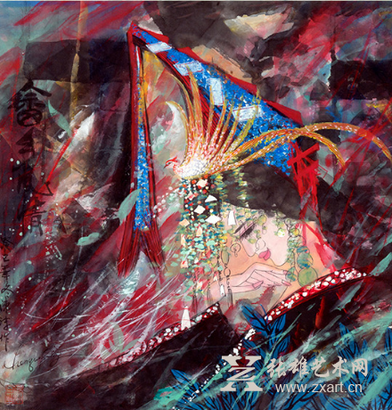 陈沫作品 《畲女凤凰》 陈沫作品 《畲女凤凰》