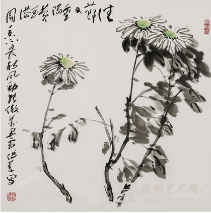 魏传义《黄菊满园》以8000元成交