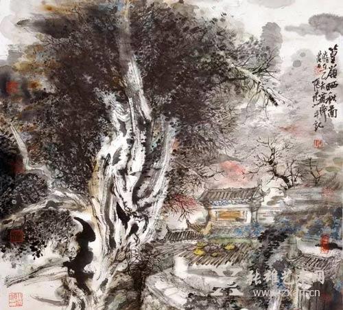 张永山 篁岭晒秋 69X69cm