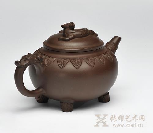 汪寅仙 《四足螭龙》