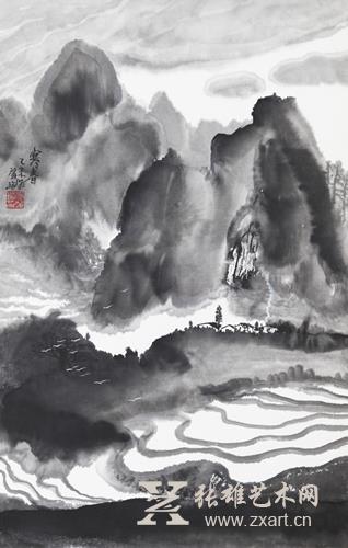 李肇瑜 《寒春》45x69cm