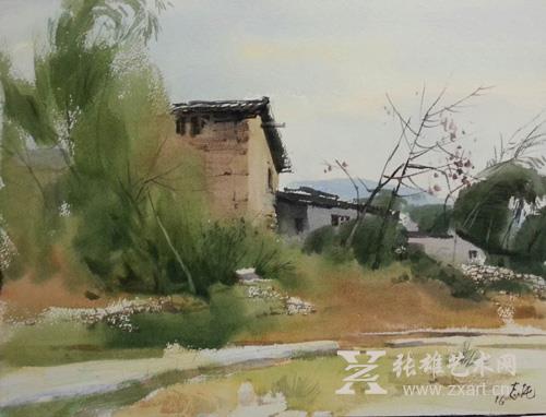 孙志纯《山乡》 48×36cm