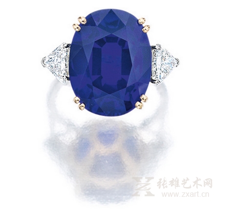 1799蓝宝石配钻石戒指估价 30,000,000 — 45,000,000港币